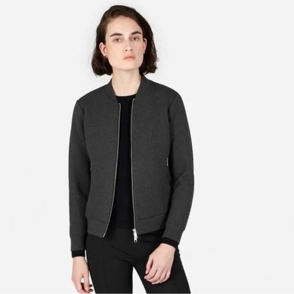 EVERLANE Charcoal Bomber Jacket B18 - Picture 1 of 6